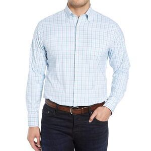 Peter Millar Applecrest Performance Tattersall Sport Button Shirt Summer Comfort